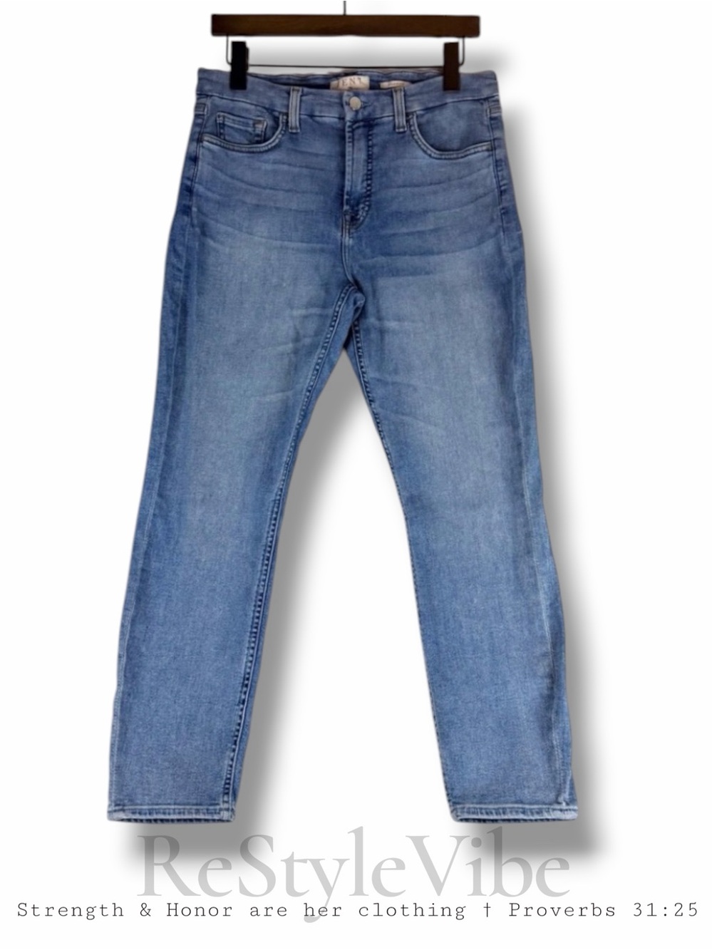 JEN7 7 FOR ALL MANKIND Women’s Size 10 Denim Jeans Ankle Skinny Style Stretch